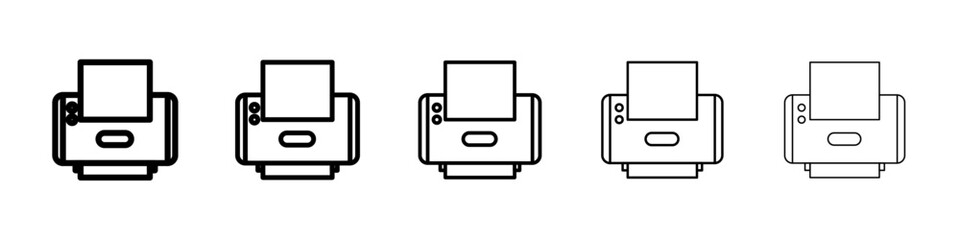Office printer icon Symbol mark in Outline style