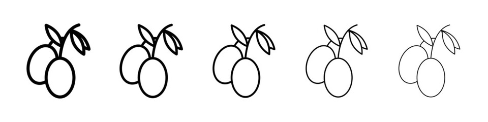 Olive icon Symbol mark in Outline style