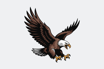 flying eagle illustration vector