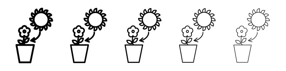 Photosynthesis icon Symbol mark in Outline style