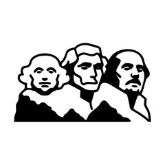 mount rushmore icon, mount rushmore silhouette vector illustration-simple silhouette illustration of mount rushmore, perfect for mount rushmore logos and icons