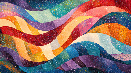 Obraz premium Dynamic Interplay of Vibrant Energetic Waves Symbolizing Cosmic Dance of Electromagnetic Forces