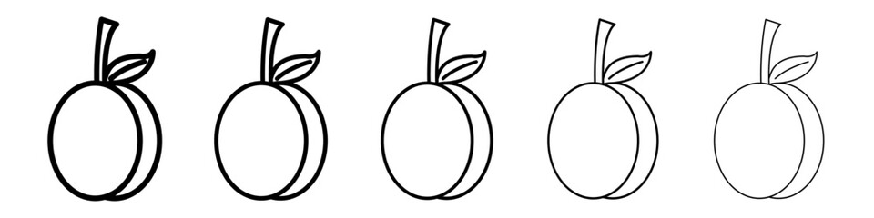 Plum icon Symbol mark in Outline style