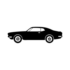 Fototapeta premium muscle car icon, muscle car silhouette vector illustration-simple silhouette illustration of muscle car, perfect for muscle car logos and icons