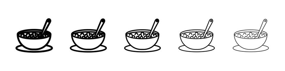 Porridge baby cereal icon Symbol mark in Outline style