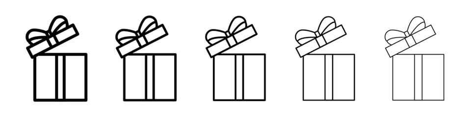 Present gift box icon Symbol mark in Outline style