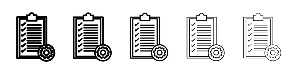 Project management icon Symbol mark in Outline style