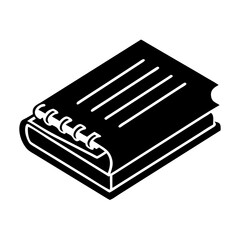 notepad icon, notepad silhouette vector illustration-simple silhouette illustration of notepad, perfect for notepad logos and icons