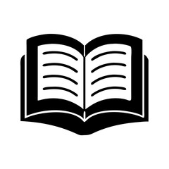 open book icon, open book silhouette vector illustration-simple silhouette illustration of open book, perfect for open book logos and icons