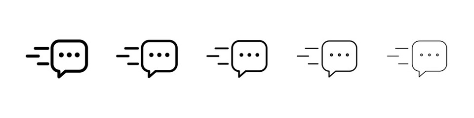 Quick Message icon Symbol mark in Outline style