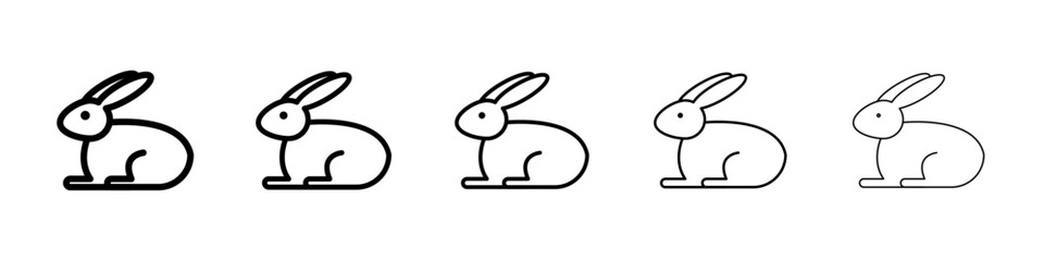 Rabbit icon Symbol mark in Outline style