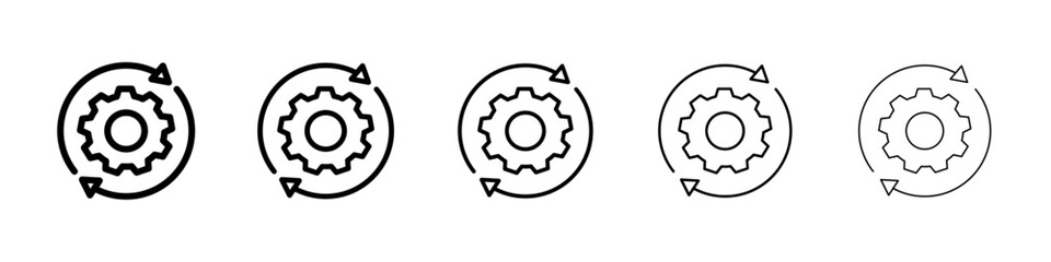 Recovery icon Symbol mark in Outline style