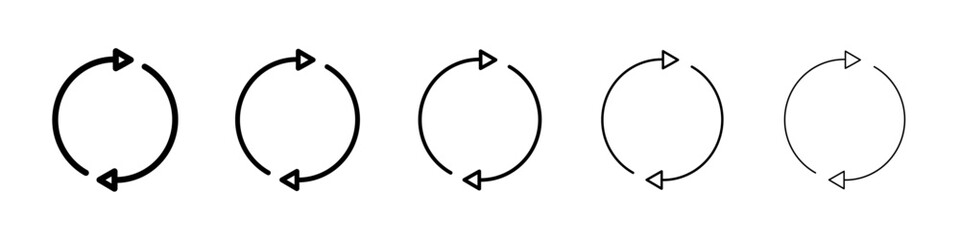 Repeat icon Symbol mark in Outline style