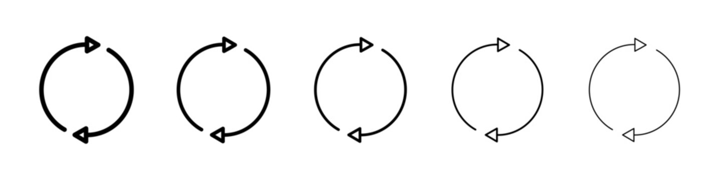 Repeat icon Symbol mark in Outline style
