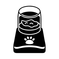 pet feeder icon, pet feeder silhouette vector illustration-simple silhouette illustration of pet feeder, perfect for pet feeder logos and icons
