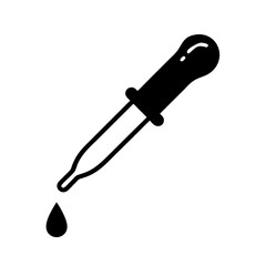 pipette icon, pipette silhouette vector illustration-simple silhouette illustration of pipette, perfect for pipette logos and icons