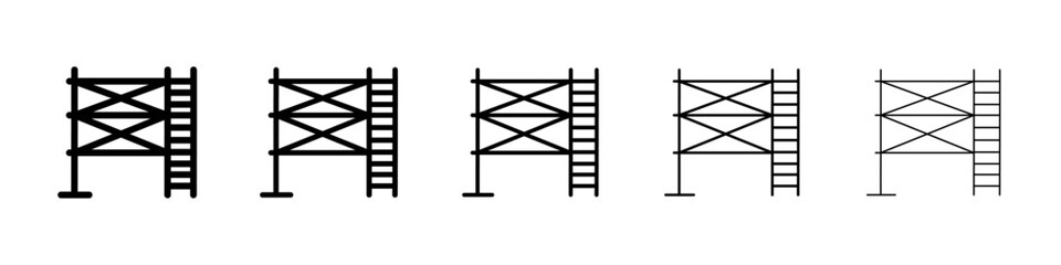 Scaffolding icon Symbol mark in Outline style