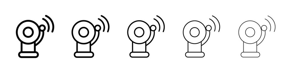 School bell icon Symbol mark in Outline style