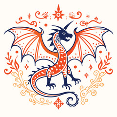 "Fantasy Dragon Silhouette Vector Collection | Mythical Winged Creature Clipart | Tattoo & Logo Design"