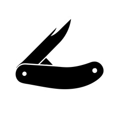 pocket knife icon, pocket knife silhouette vector illustration-simple silhouette illustration of pocket knife, perfect for pocket knife logos and icons