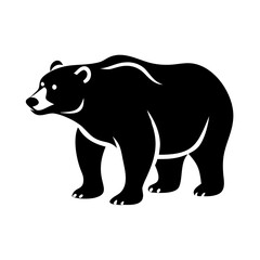 polar bear icon, polar bear silhouette vector illustration-simple silhouette illustration of polar bear, perfect for polar bear logos and icons