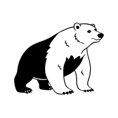 polar bear icon, polar bear silhouette vector illustration-simple silhouette illustration of polar bear, perfect for polar bear logos and icons