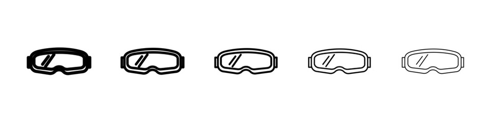 Ski goggles icon Symbol mark in Outline style