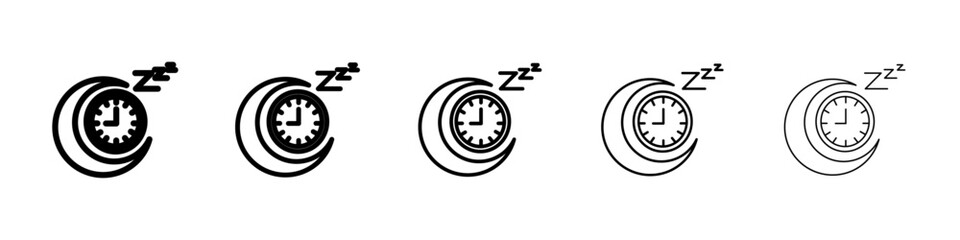 Sleeping time icon Symbol mark in Outline style