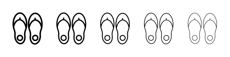 Slippers icon Symbol mark in Outline style