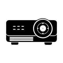 projector icon, projector silhouette vector illustration-simple silhouette illustration of projector, perfect for projector logos and icons