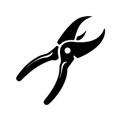 pruning shears icon, pruning shears silhouette vector illustration-simple silhouette illustration of pruning shears, perfect for pruning shears logos and icons
