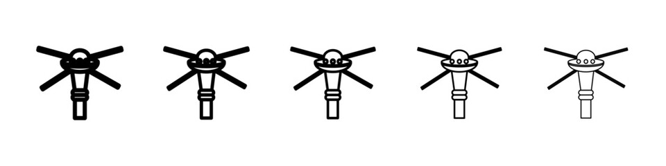 Space station icon Symbol mark in Outline style