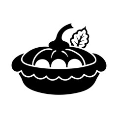 pumpkin pie icon, pumpkin pie silhouette vector illustration-simple silhouette illustration of pumpkin pie, perfect for pumpkin pie logos and icons