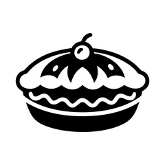 pumpkin pie icon, pumpkin pie silhouette vector illustration-simple silhouette illustration of pumpkin pie, perfect for pumpkin pie logos and icons