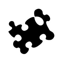 puzzle piece icon, puzzle piece silhouette vector illustration-simple silhouette illustration of puzzle piece, perfect for puzzle piece logos and icons
