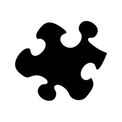 puzzle piece icon, puzzle piece silhouette vector illustration-simple silhouette illustration of puzzle piece, perfect for puzzle piece logos and icons