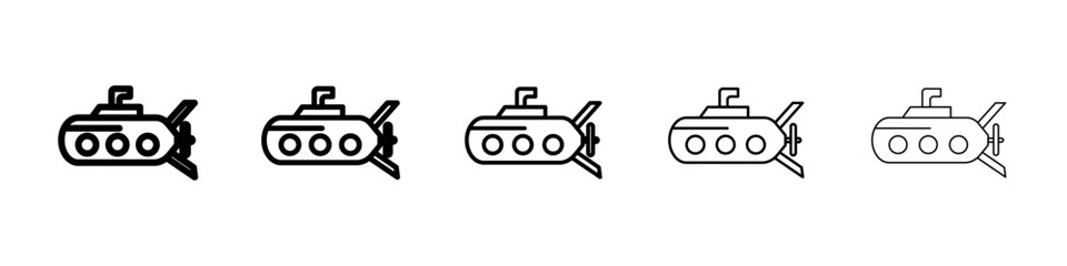 Submarine icon Symbol mark in Outline style