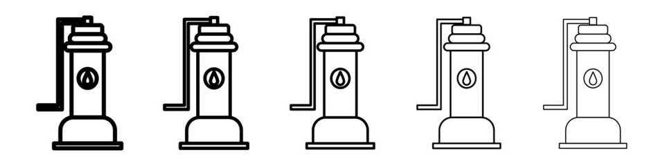 Sump pump icon Symbol mark in Outline style