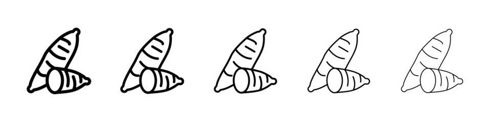 Sweet potato icon Symbol mark in Outline style