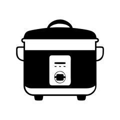 rice cooker icon, rice cooker silhouette vector illustration-simple silhouette illustration of rice cooker, perfect for rice cooker logos and icons