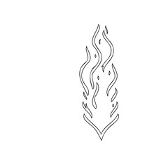 Abstract Flame Vector Illustration on White