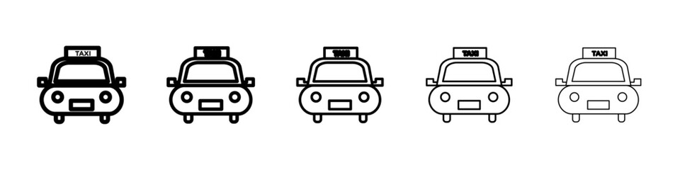 Taxi icon Symbol mark in Outline style
