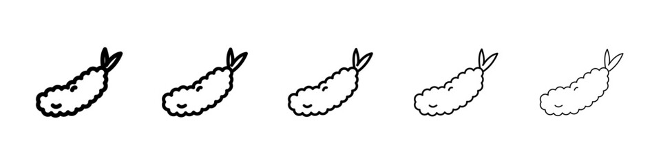 Tempura icon Symbol mark in Outline style