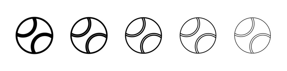Tennis ball icon Symbol mark in Outline style