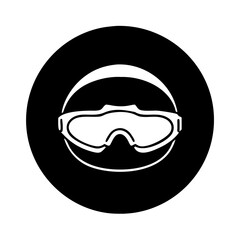 safety goggles icon, safety goggles silhouette vector illustration-simple silhouette illustration of safety goggles, perfect for safety goggles logos and icons