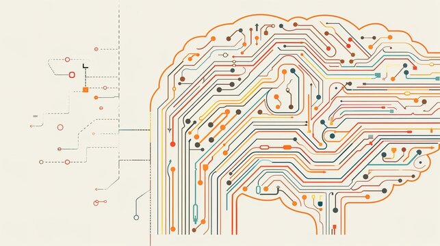 AI Algorithm - Line Background: Unveiling the Visual Tapestry of Computational Intelligence