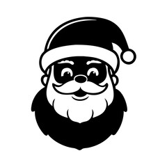santa claus icon, santa claus silhouette vector illustration-simple silhouette illustration of santa claus, perfect for santa claus logos and icons