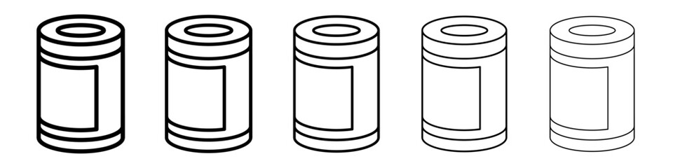 Tin can icon Symbol mark in Outline style