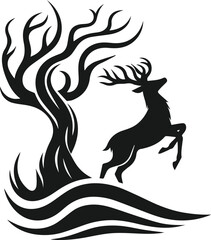 Deer vector silhouette