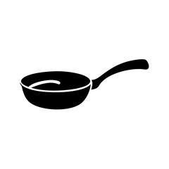 saut pan icon, saut pan silhouette vector illustration-simple silhouette illustration of saut pan, perfect for saut pan logos and icons